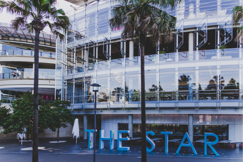 Exterior of the Star Sydney casino