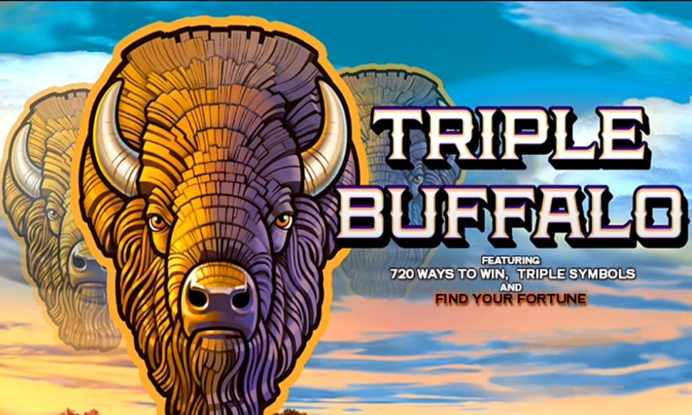 Triple Buffalo slot logo from High 5 Games