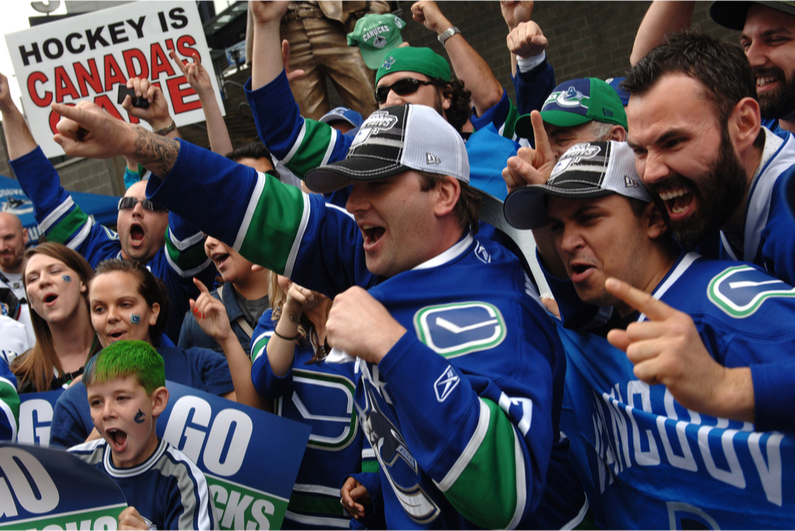 Vancouver Canucks hockey fans