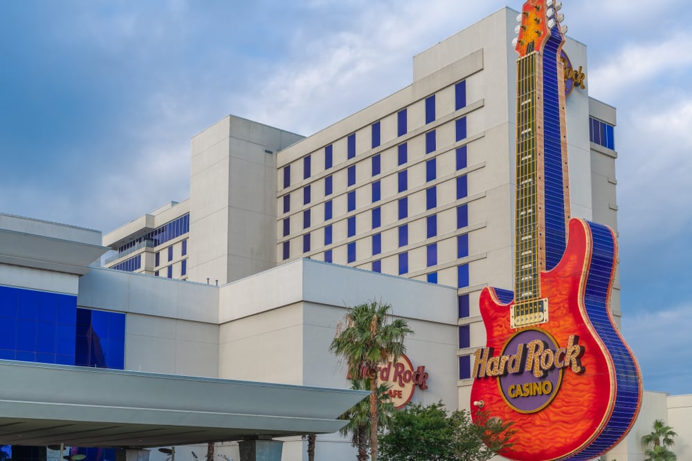 facade of Hard Rock Casino in Biloxi, Mississippi