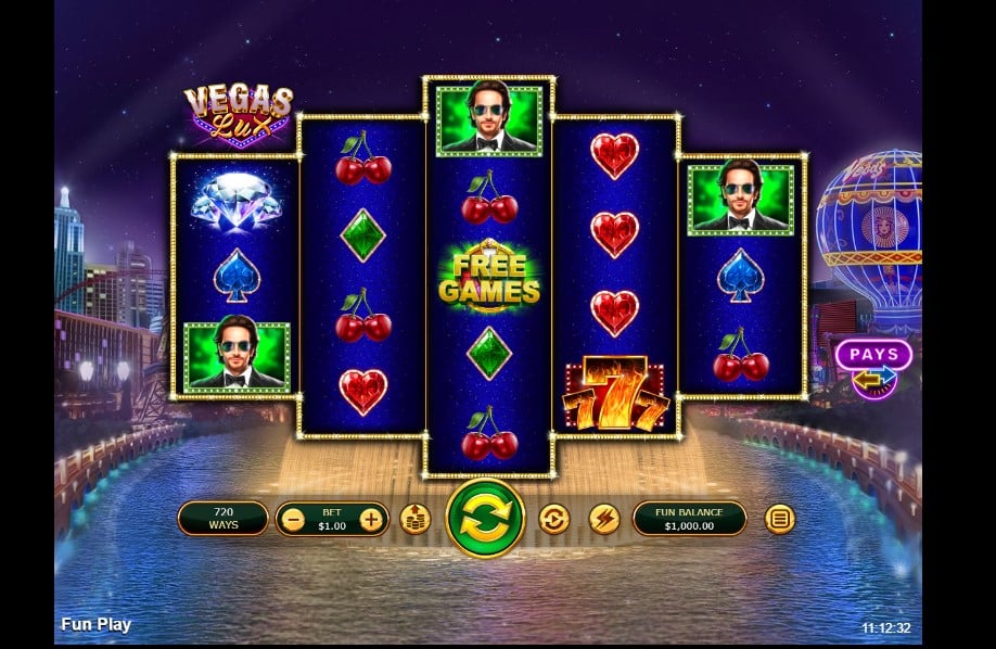 Vegas Lux online slot reels by RTG