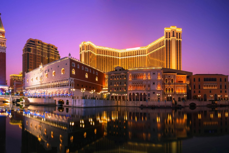 Macau nighttime cityscape