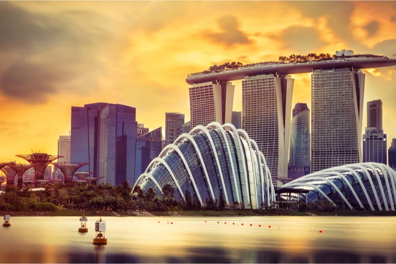 Marina Bay Sands at sunset