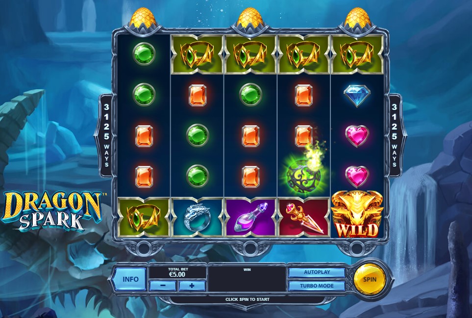 Dragon Spark slot reels by Playtech