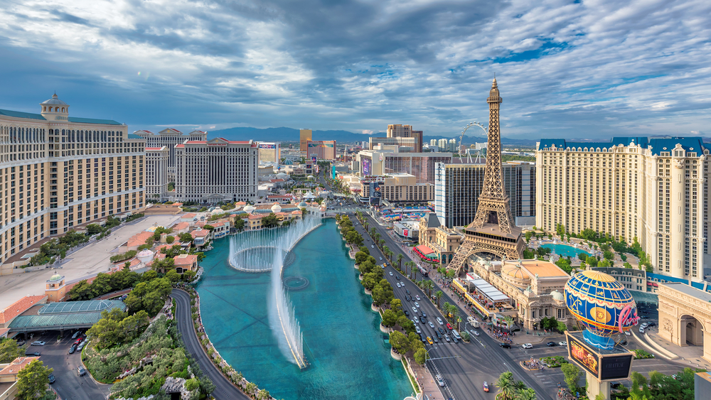 aerial view of the Las Vegas Strip in Nevada