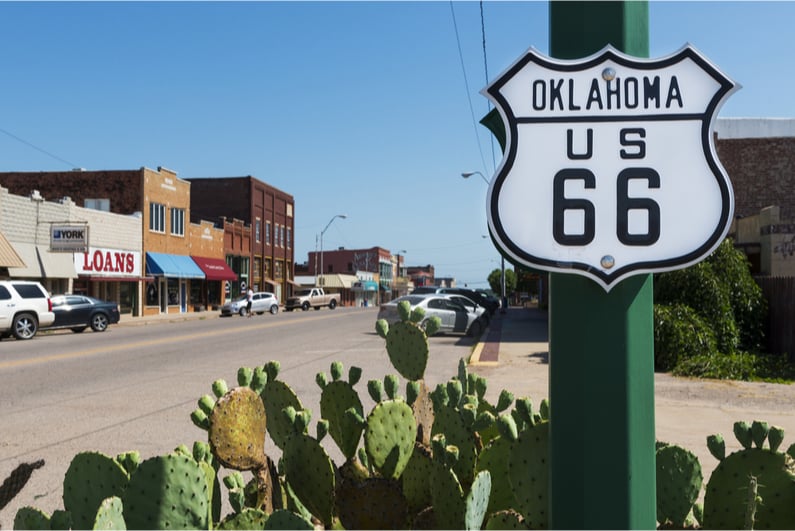 Oklahoma Route 66 sign