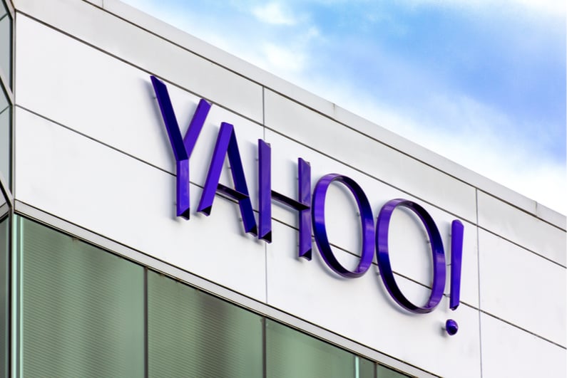 Yahoo logo on a building