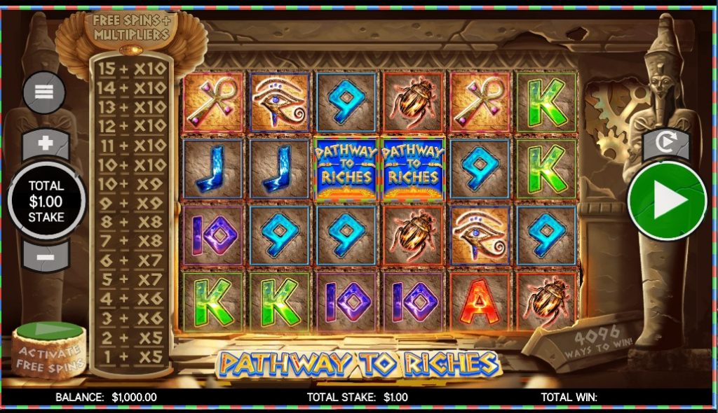 Pathway to Riches slot reels by Core Gaming