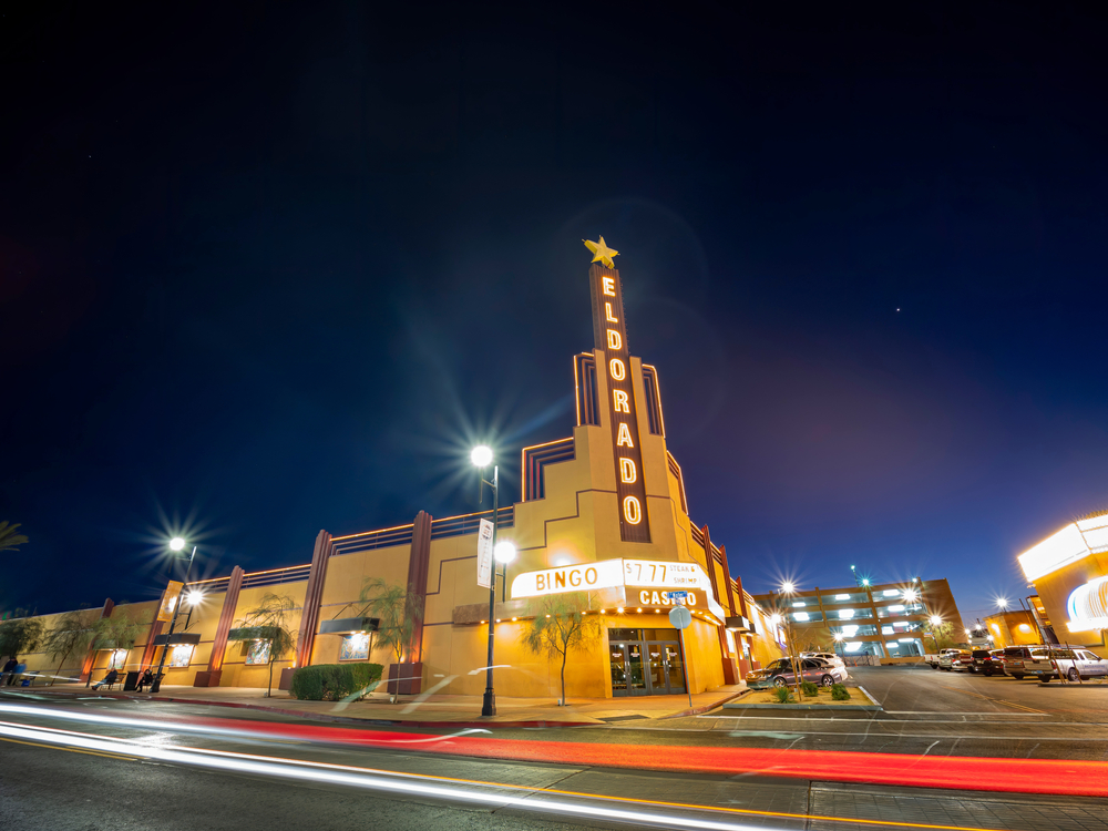 illuminated facade of the Eldorado Casino in Henderson, Nevada