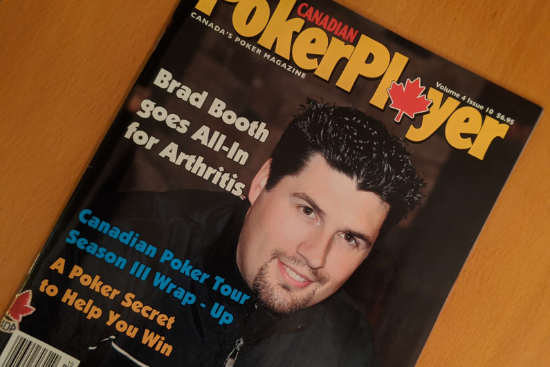 Brad Booth on the cover of Canadian Poker Player magazine