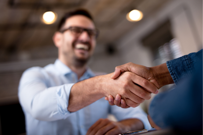 Businesspeople shaking hands