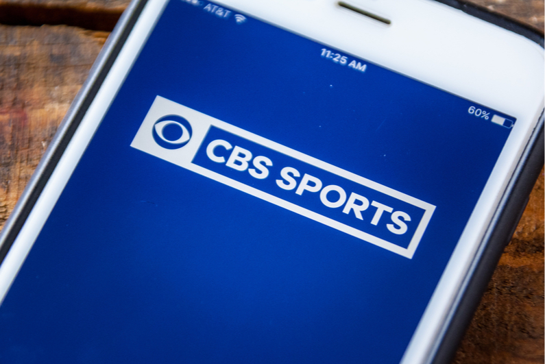 CBS Sports app on a smartphone