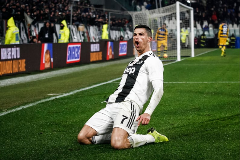 Cristiano Ronaldo of Juventus celebrates a goal