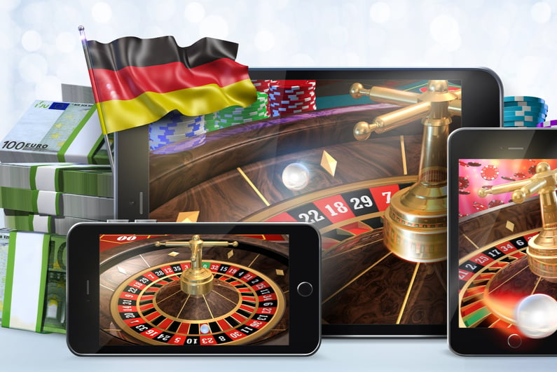 Online gambling images with German flag