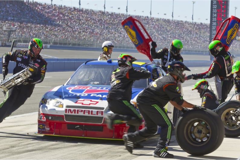 NASCAR pit stop