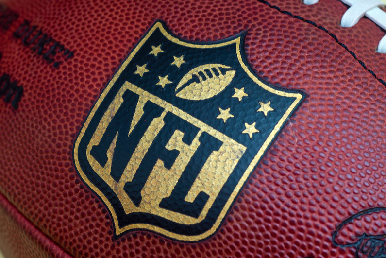 NFL logo on a football
