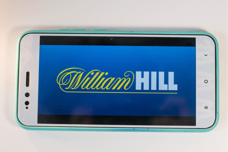 William Hill splash screen on a smartphone