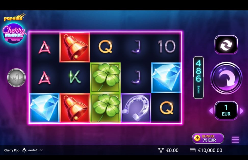 Cherry Pop slot reels by Avatar UX