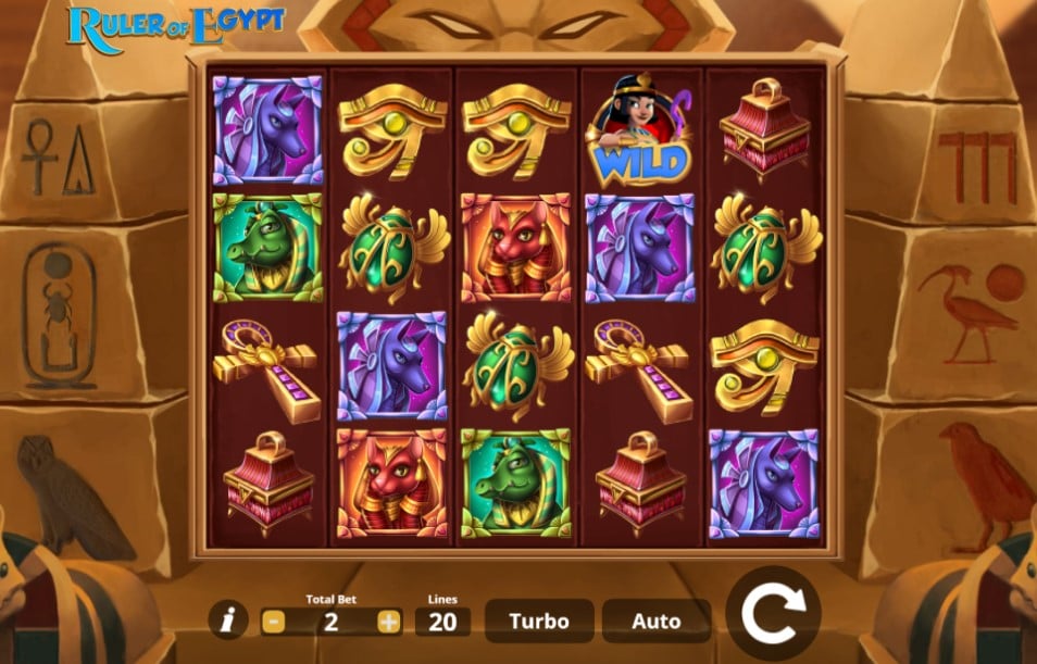 Ruler of Egypt slot reels by Lady Luck Games
