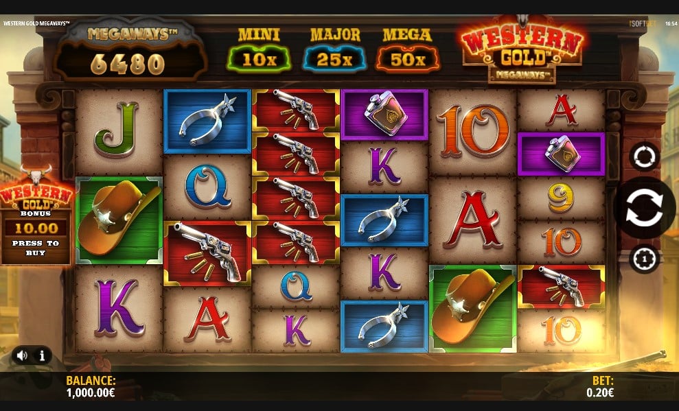 Western Gold Megaways slot reels by iSoftBet