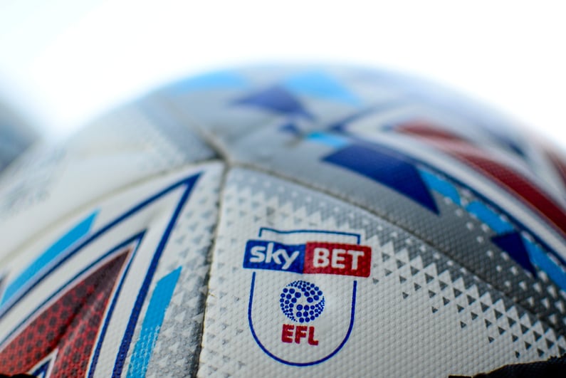 EFL soccer ball with Sky Bet logo