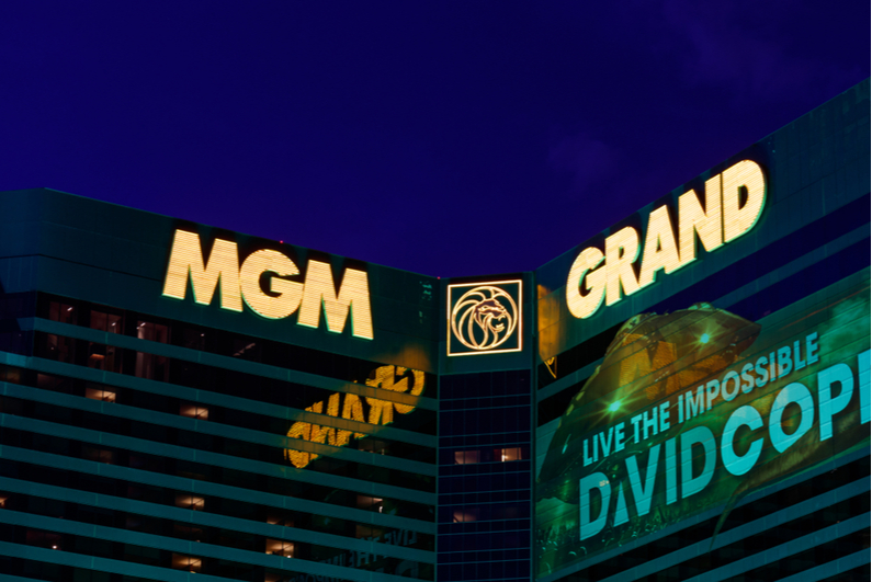 Top of MGM Grand at night