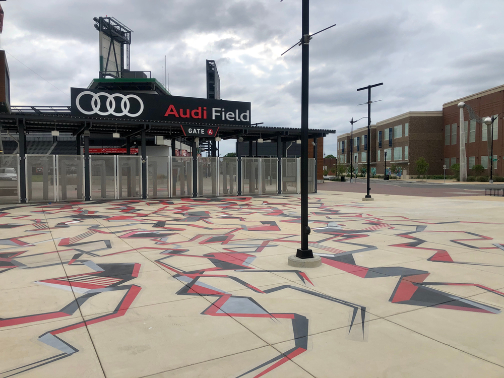 Audi Field stadium entrance in Washington, D.C.
