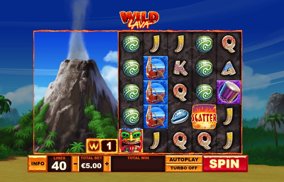 Wild Lava slot reels by Playtech