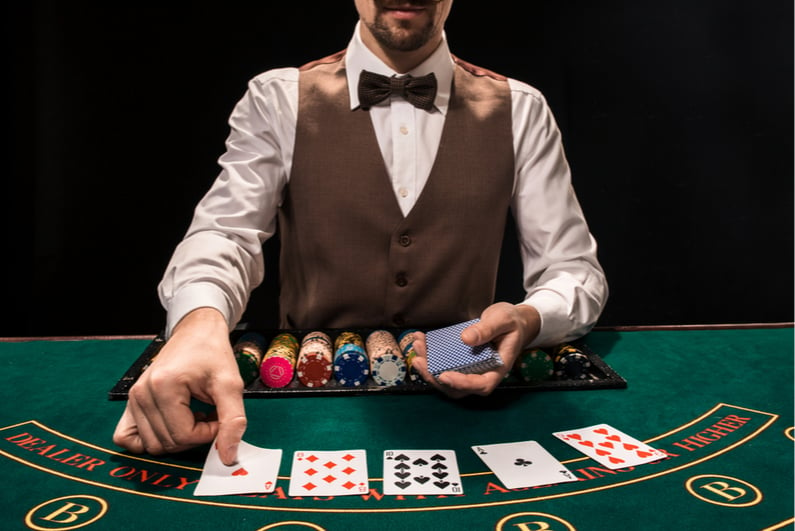 Male blackjack dealer