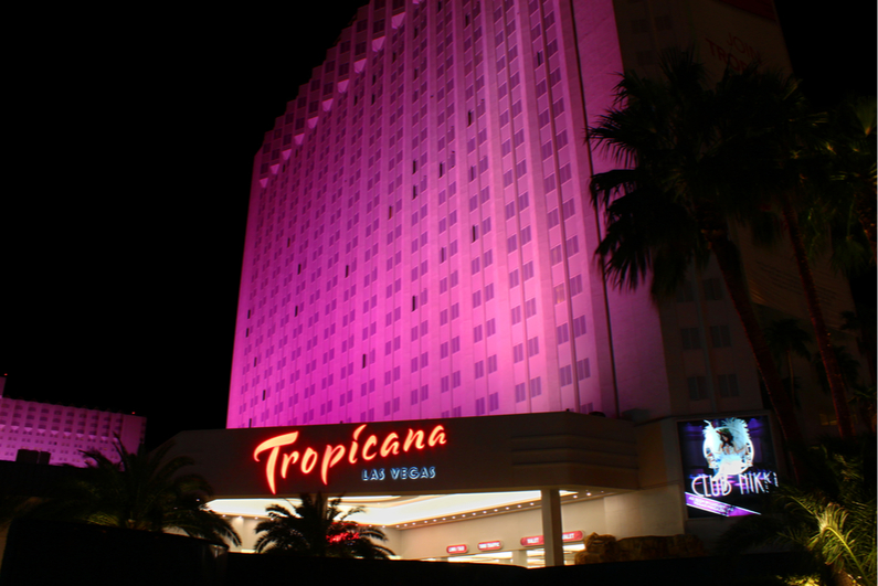 Tropciana Las Vegas at night