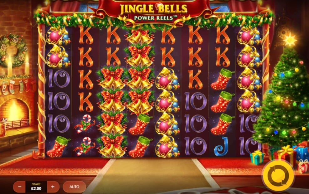 Jingle Bells Power Reels slot reels by Red Tiger Gaming
