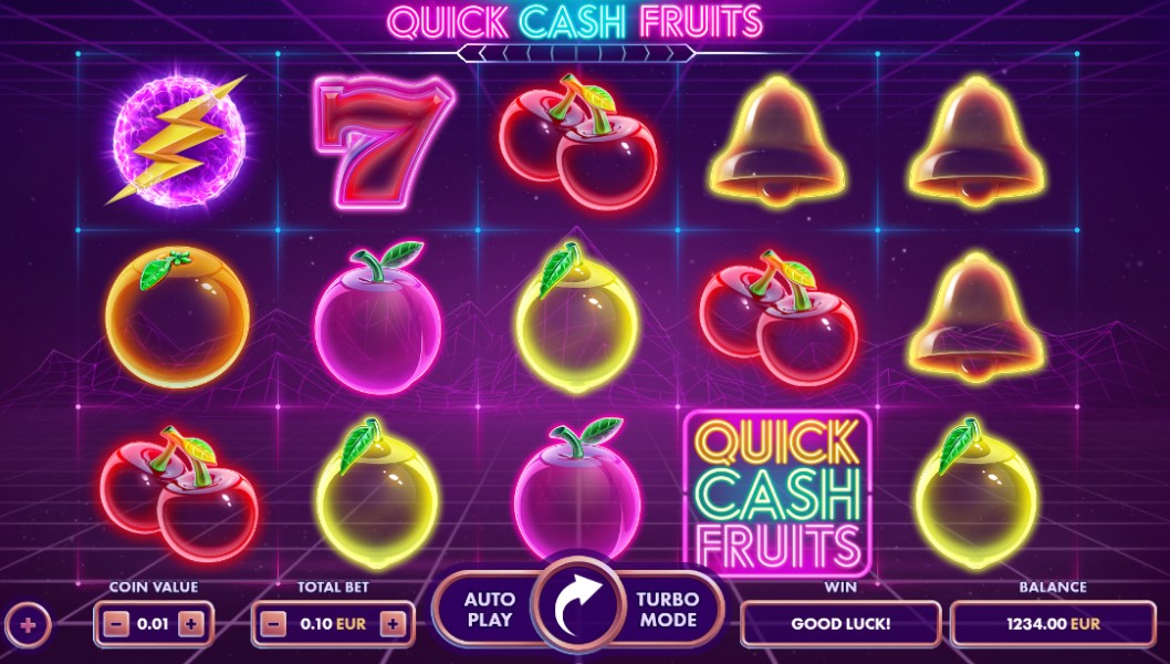 Quick Cash Fruits slot reels by NetGame