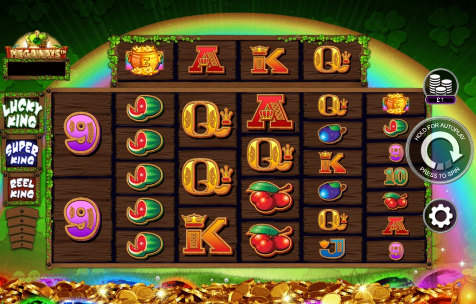 Reel Lucky King Megaways slot reels by Inspired Gaming