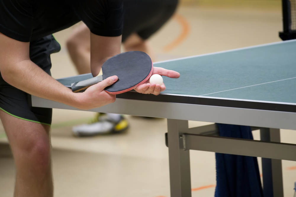 Male table tennis player