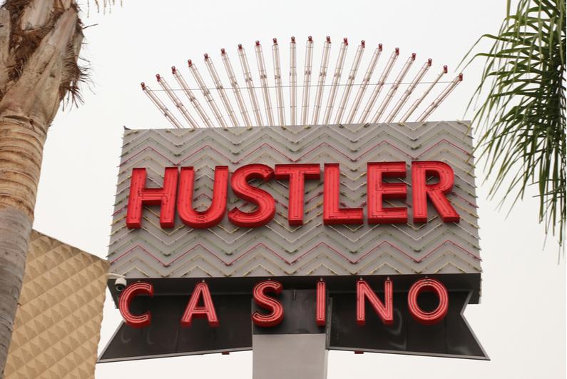 Hustler Casino sign