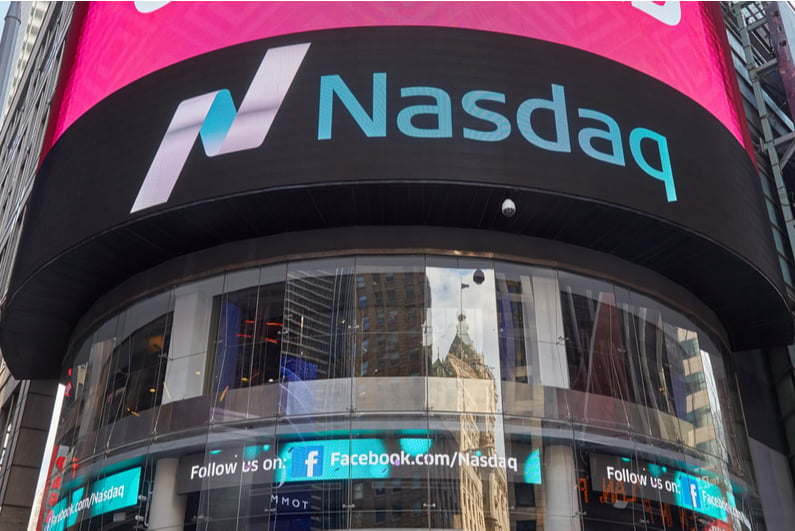 Exterior of NASDAQ in Times Square