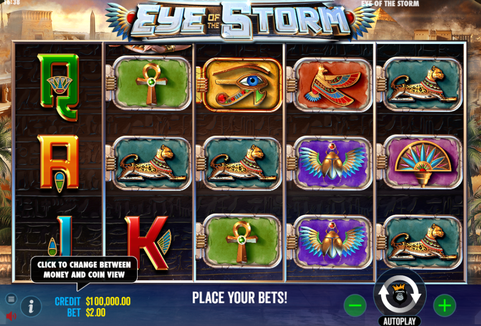 Eye of the Storm slot reels by Pragmatic Play