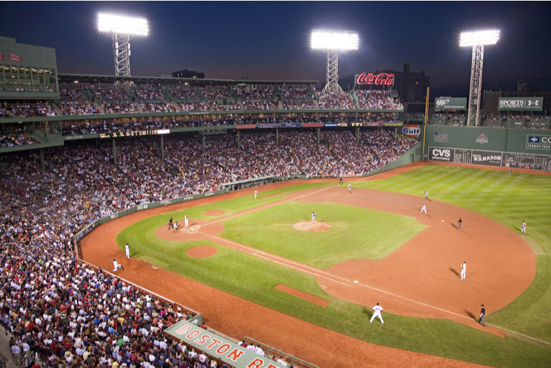 Night game at Fenway Park