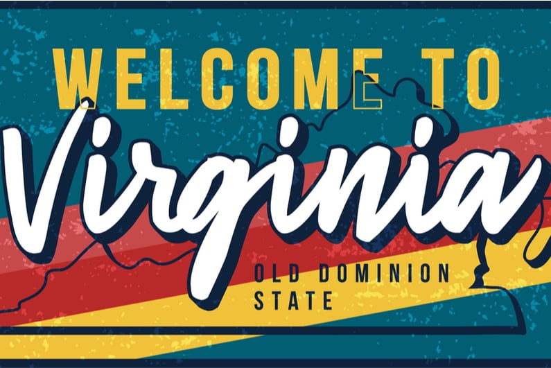Welcome to Virginia postcard