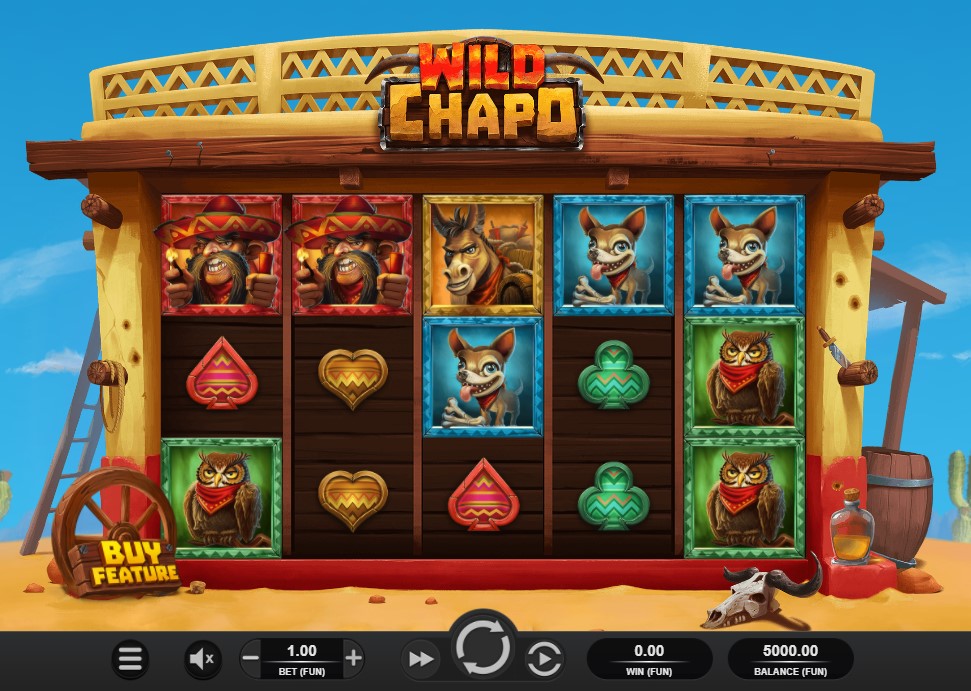 Wild Chapo slot reels by Relax Gaming