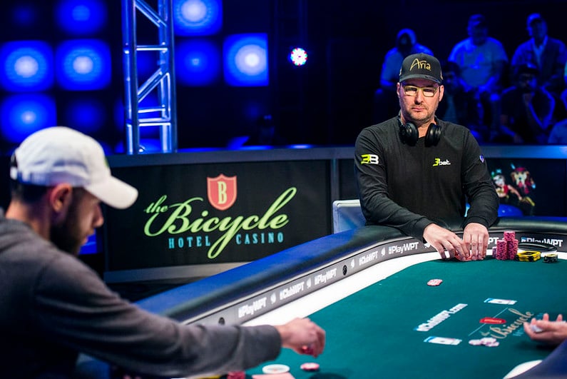Phil Hellmuth heads-up in a WPT event