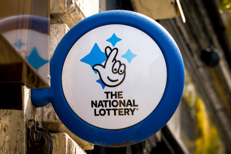 The National Lottery sign