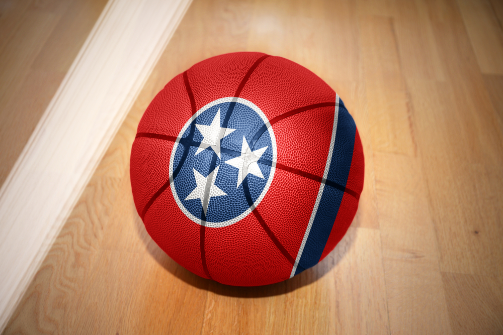 basketball with print of Tennessee flag