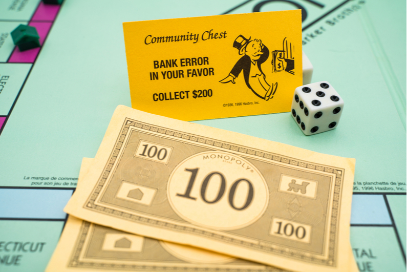 Monopoly Community Chest bank error card