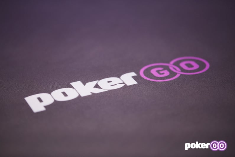 PokerGO logo on poker table