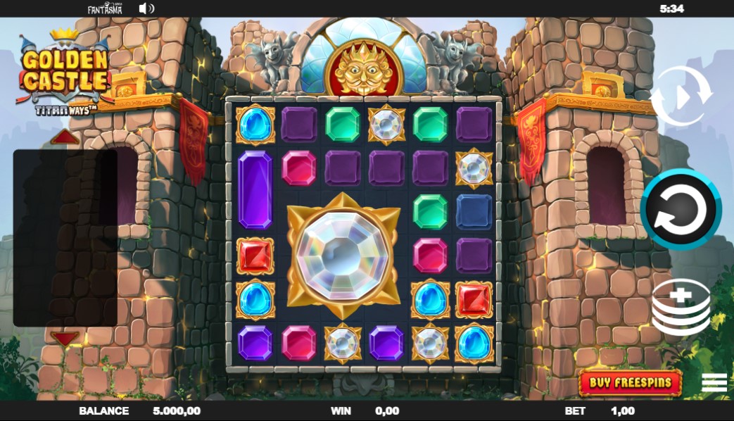 Golden Castle slot reels by Fantasma Games