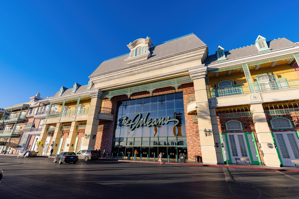 The Orleans Hotel & Casino facade in Las Vegas