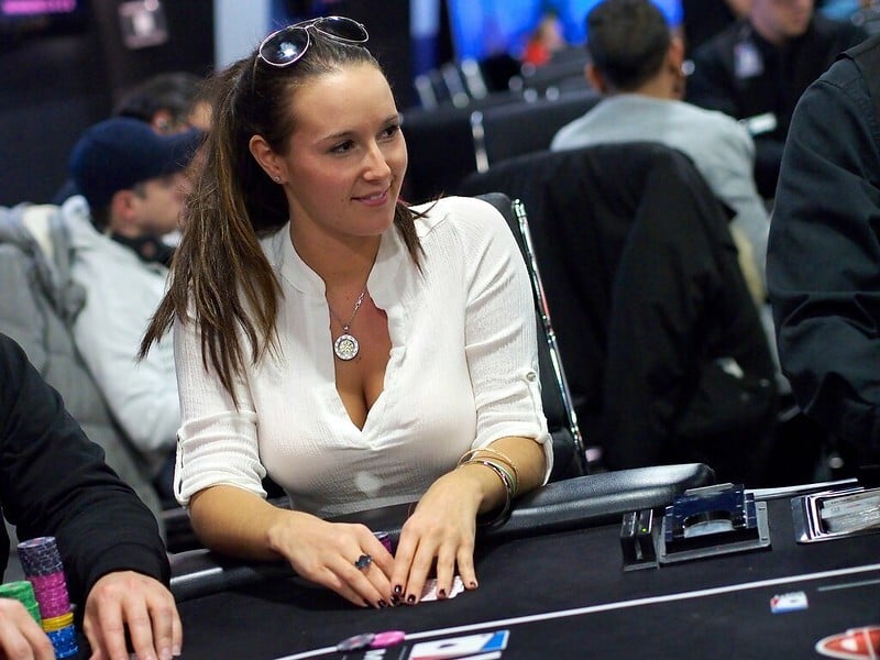 Anna Khait playing poker