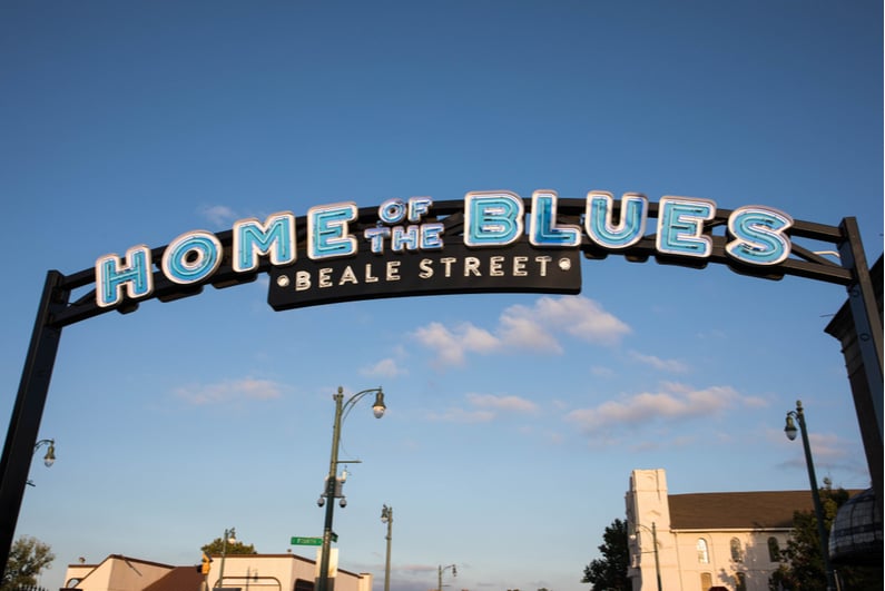 Beale Street sign in Memphis, Tennessee