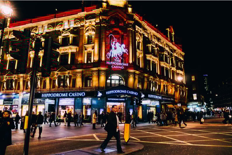 Hippodrome casino London at night